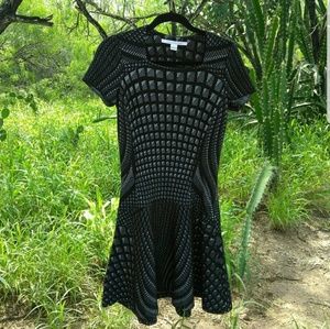 Diane Von Furstenburg geometric Black dress